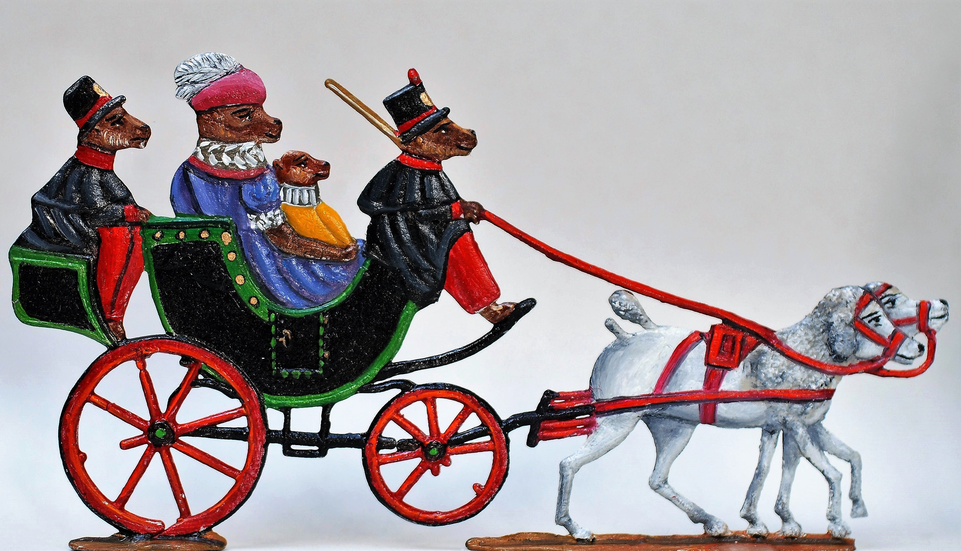 Honden en apentheater, begin 19e eeuw
