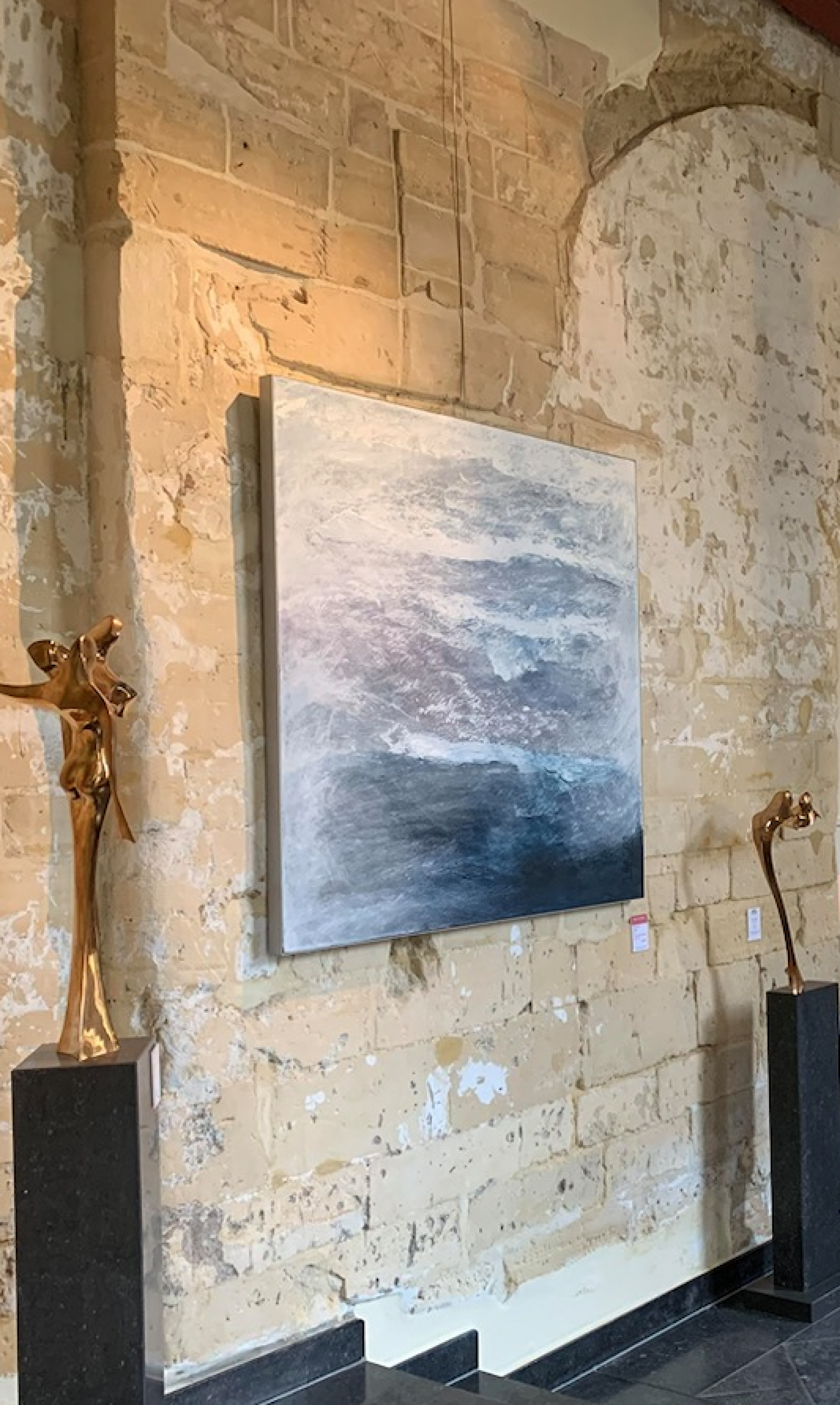 Schilderij gemaakt op een akoestisch paneel