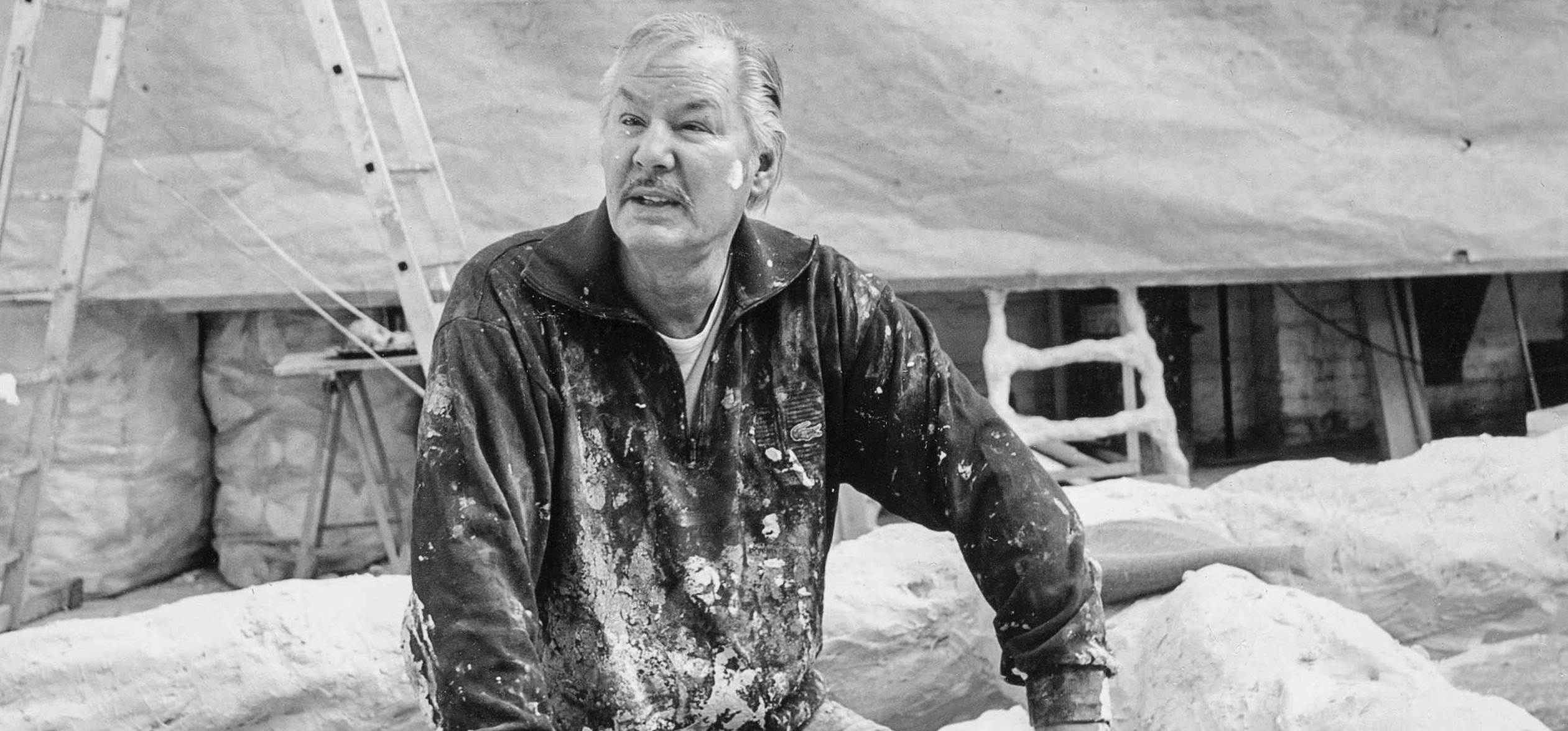 Armando in zijn atelier (detail), 1993, collectie RKD, foto Conny Meslier