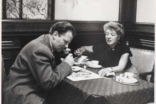 Annie M.G. Schmidt en Wim Bijmoer foto: ©Frits Gerritsen Fotoarchief Frits Gerritsen. Collectie Literatuurmuseum