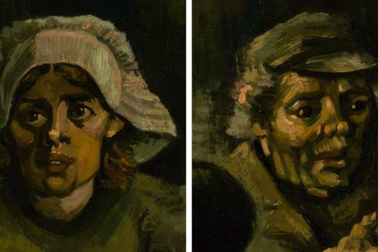 Details van Vincent van Gogh, 'De aardappeleters', april-mei 1885, olieverf op doek, 82 x 114 cm, Van Gogh Museum, Amsterdam (Vincent van Gogh Stichting)